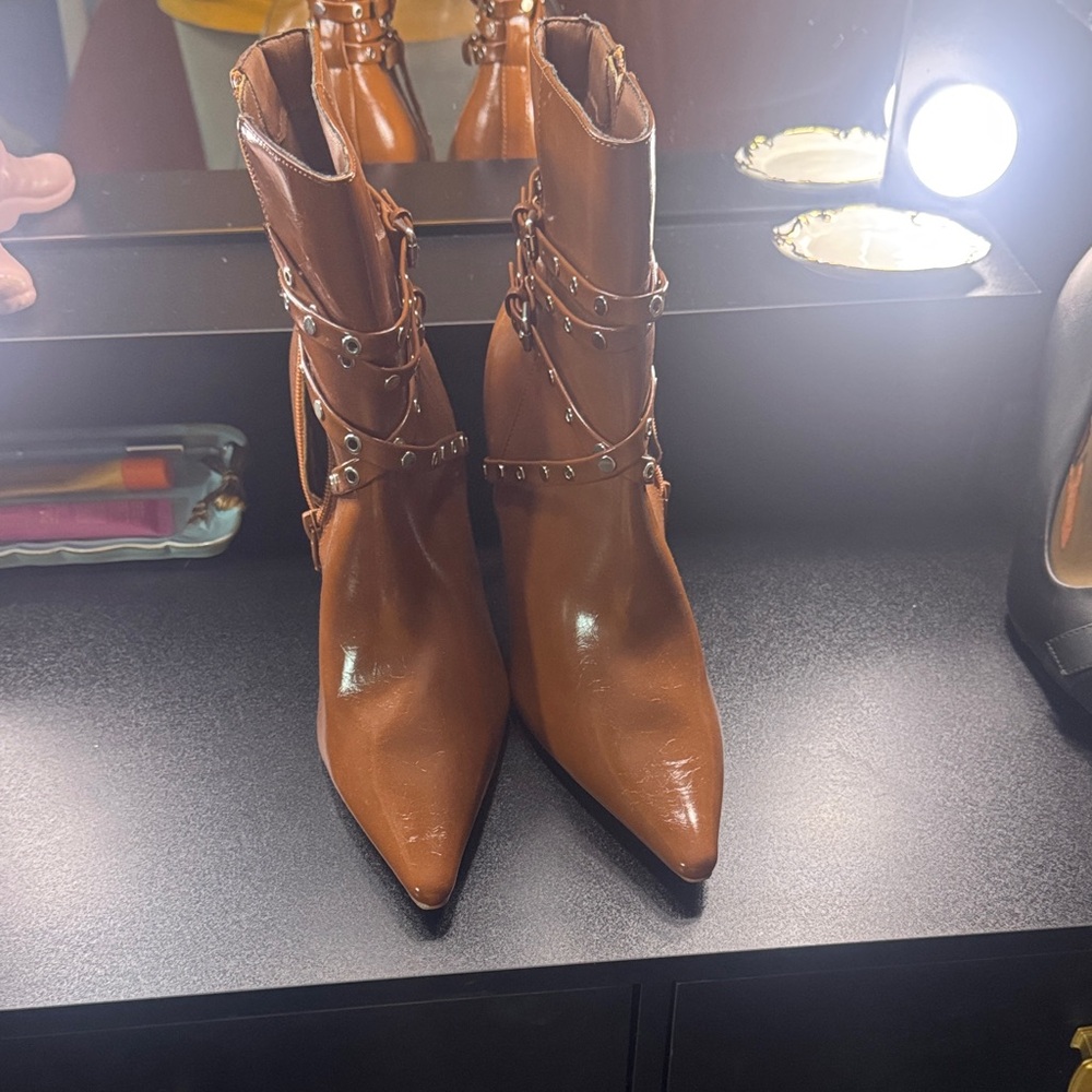 Brown Leather Ankle Boots